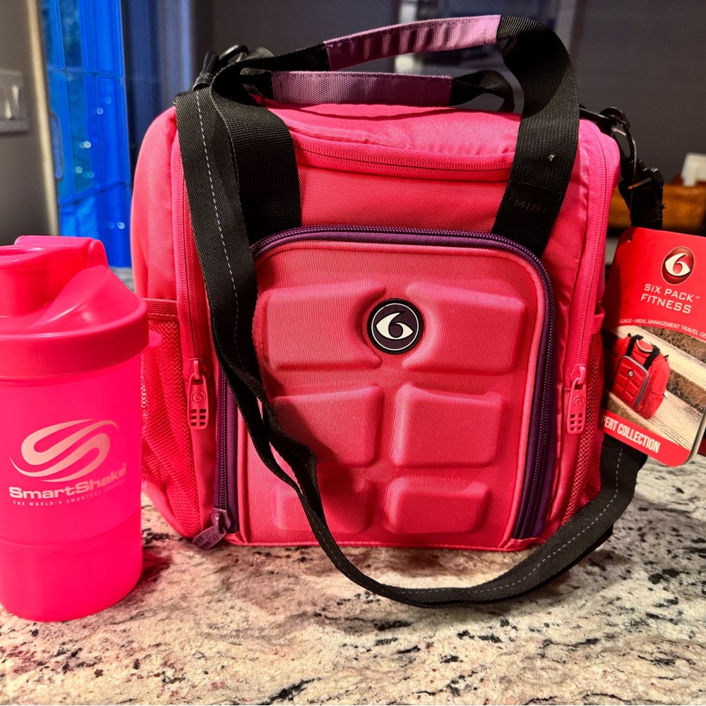Six Pack Meal Prep Tote Bag with Shaker